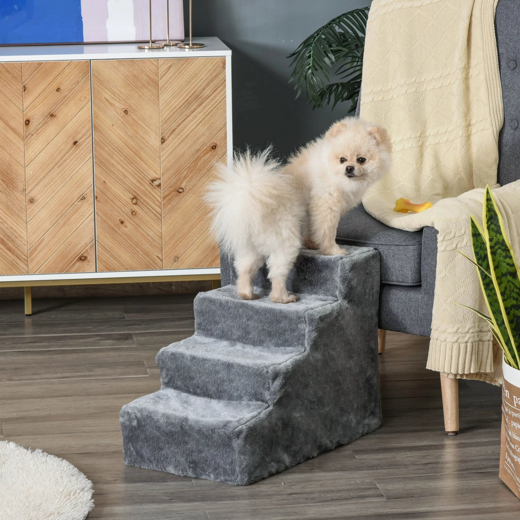 Scala per Cani 4 Gradini ¨C Minimal ¨C 60x35x44 cm Grigio