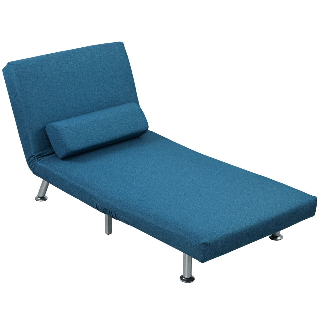 Poltrona letto ¨C Minimal ¨C Blu, tessuto, 75x70x75 cm