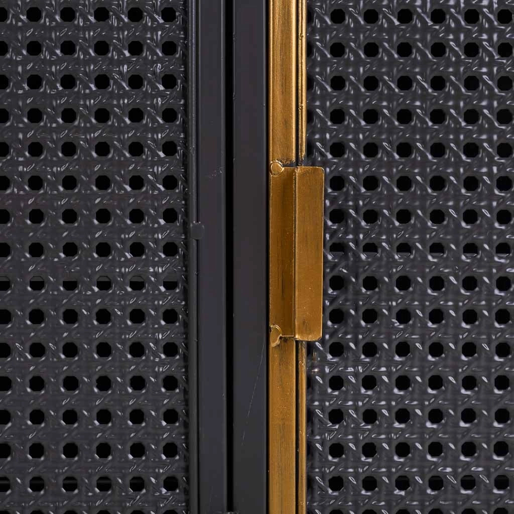 Credenza in metallo e legno con 3 porte 118x38x58,5