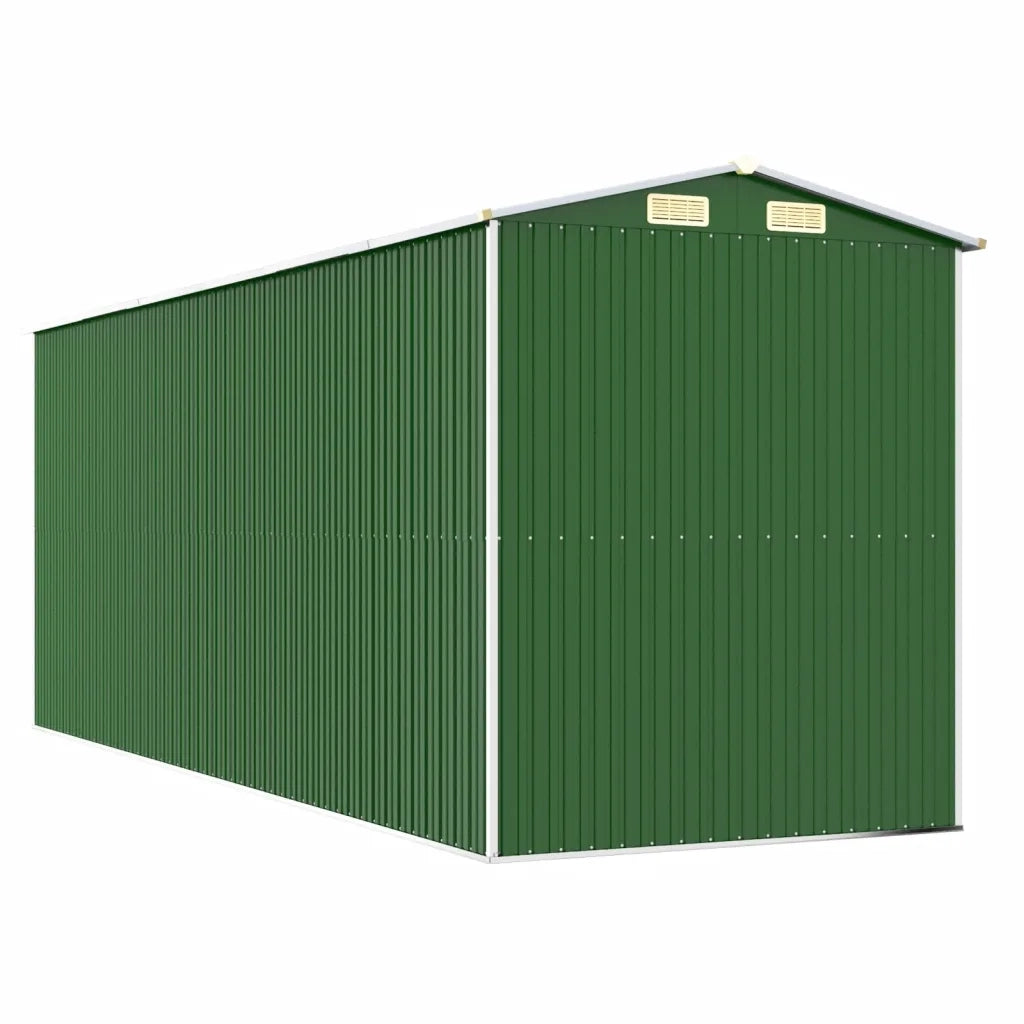 Capanno da Giardino Verde 192x523x223 cm Acciaio Zincato 3147431