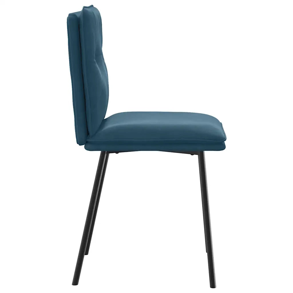 Sedie da Pranzo 6 pz Blu in Velluto 3315689