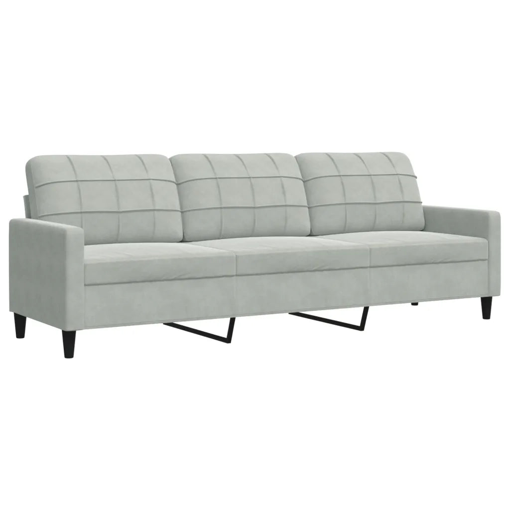 Set di Divani 4 pz con Cuscini Grigio Chiaro in Velluto 3278441