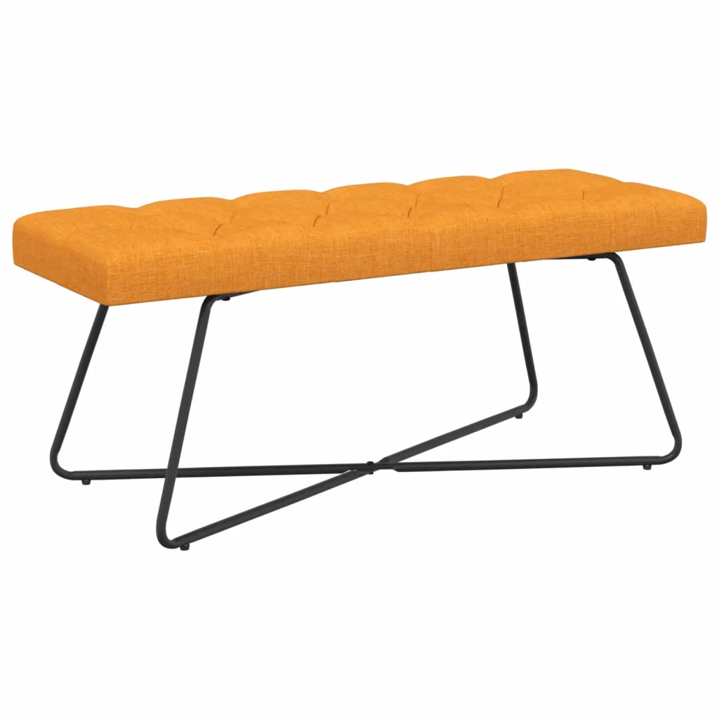 Panchina con bottoni imbottiti Giallo Scuro 110 x 40 x 46 cm 42038380
