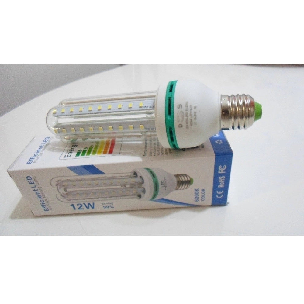 Trade Shop - Lampadina Lampada Tubo Led Luce Bianca Fredda Calda E27 Risparmio 3u 12w -