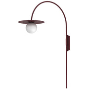 Applique Flat 1xE27 bordeaux sfera bianca Luminex