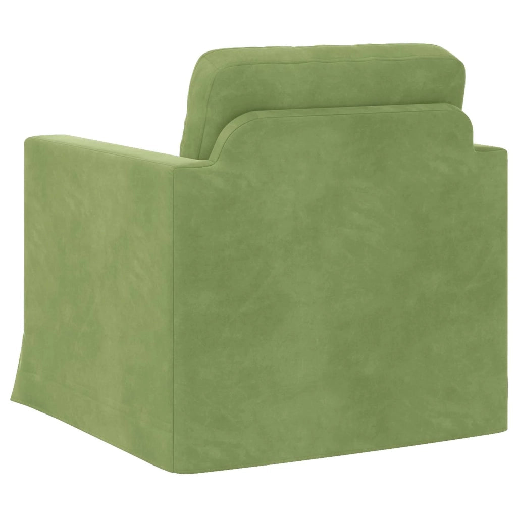 Divano Verde chiaro 78 x 78 x 80 cm Velluto 42024407