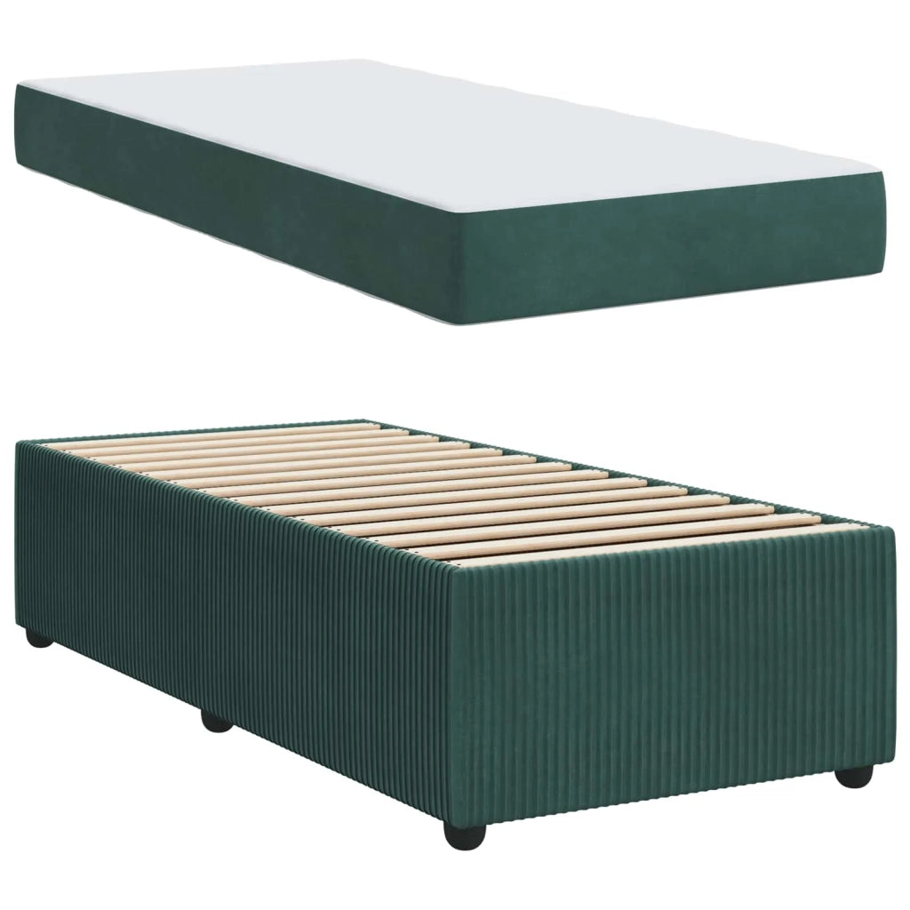 Struttura del letto-Giroletto Verde Scuro 90 x 190 cm Tessuto 304127