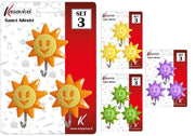 GANCI ADESIVI COLORATI IN SET DA 33 PEZZI