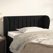 Testiera ad Orecchio-Testata con Orecchie Nera 93x23x78/88 cm in Velluto 625904