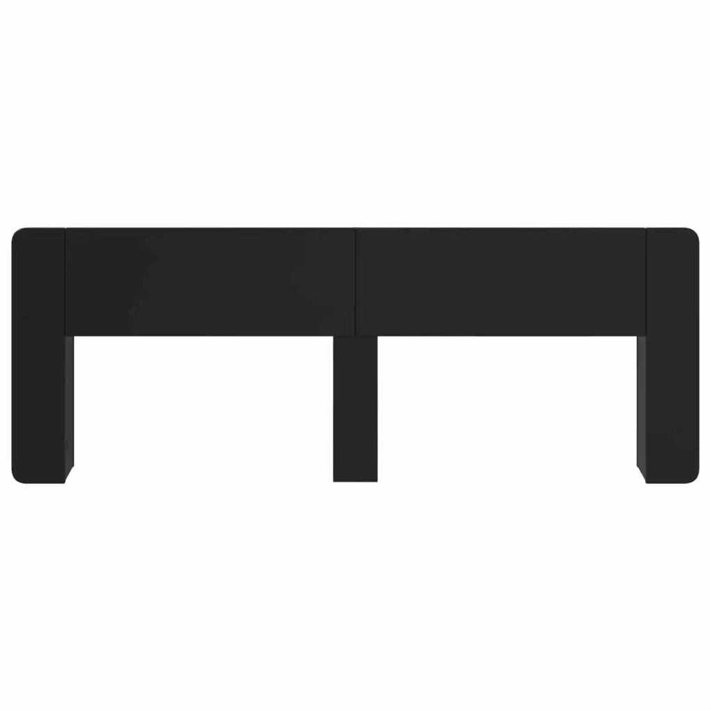 Testata del letto con archiviazione Nero Legno ingegnerizzato 8001238