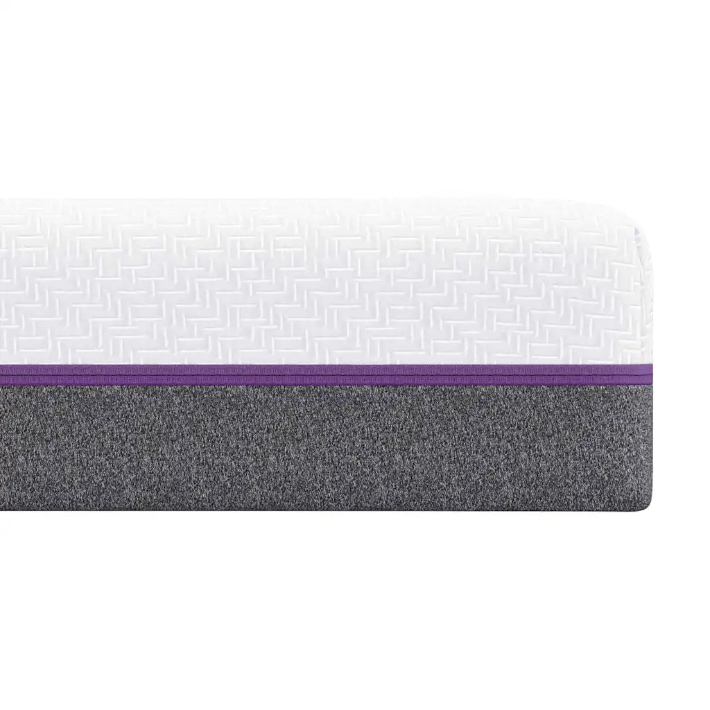 Materasso Bianco e Grigio 180 x 200 cm Tessuto Jacquard 4106332