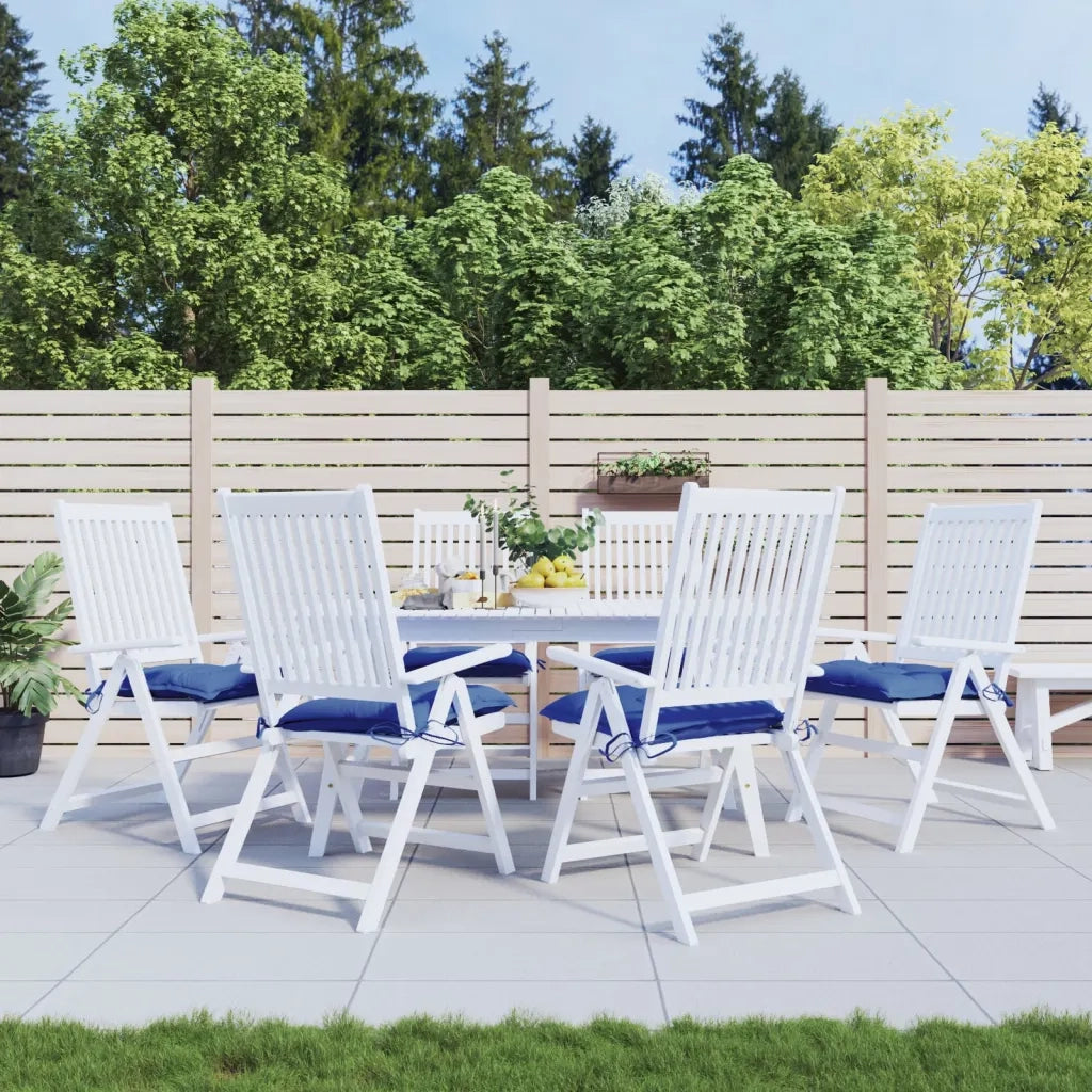 Cuscini per Sedia 6 pz | Cuscini per sedie Blu 40x40x7 cm in Tessuto Oxford