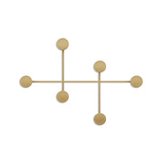 Gancio da parete in metallo "Dama" - 82 x 10 x 60 cm - Oro