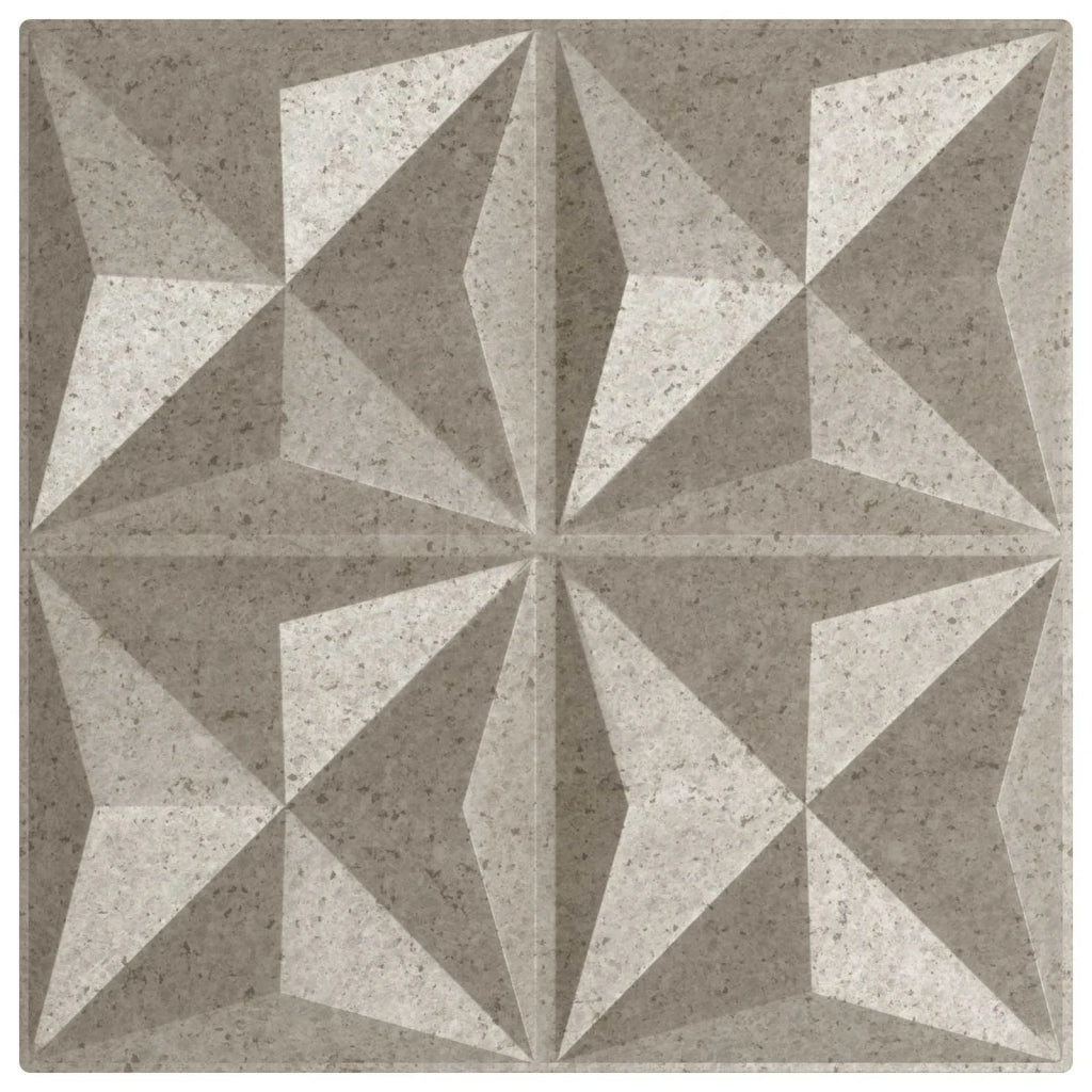 Pannelli da parete 12 pz Beton Origami 50 x 50 cm Schiuma XPS CFW9348138