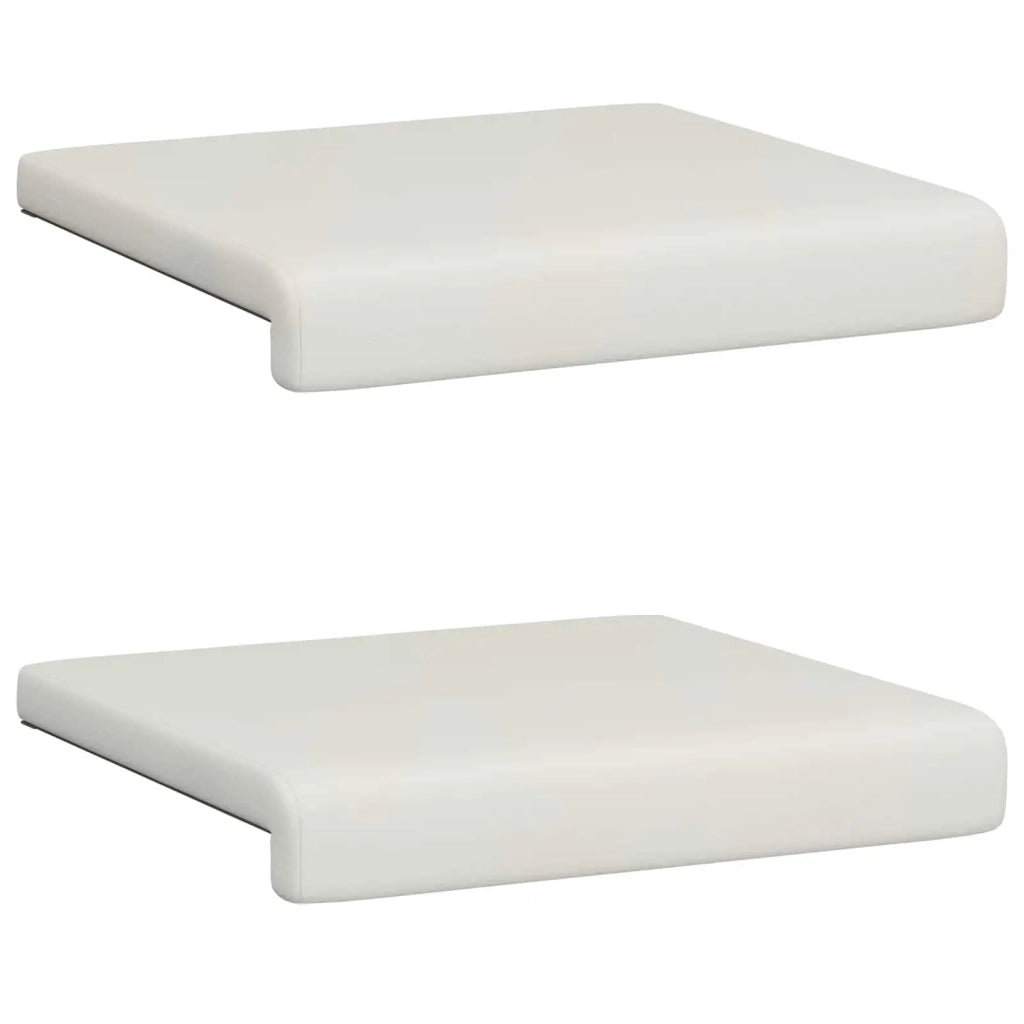 Cuscino per panchina 2 pcs Similpelle Bianco Profondità 35 cm 42043041