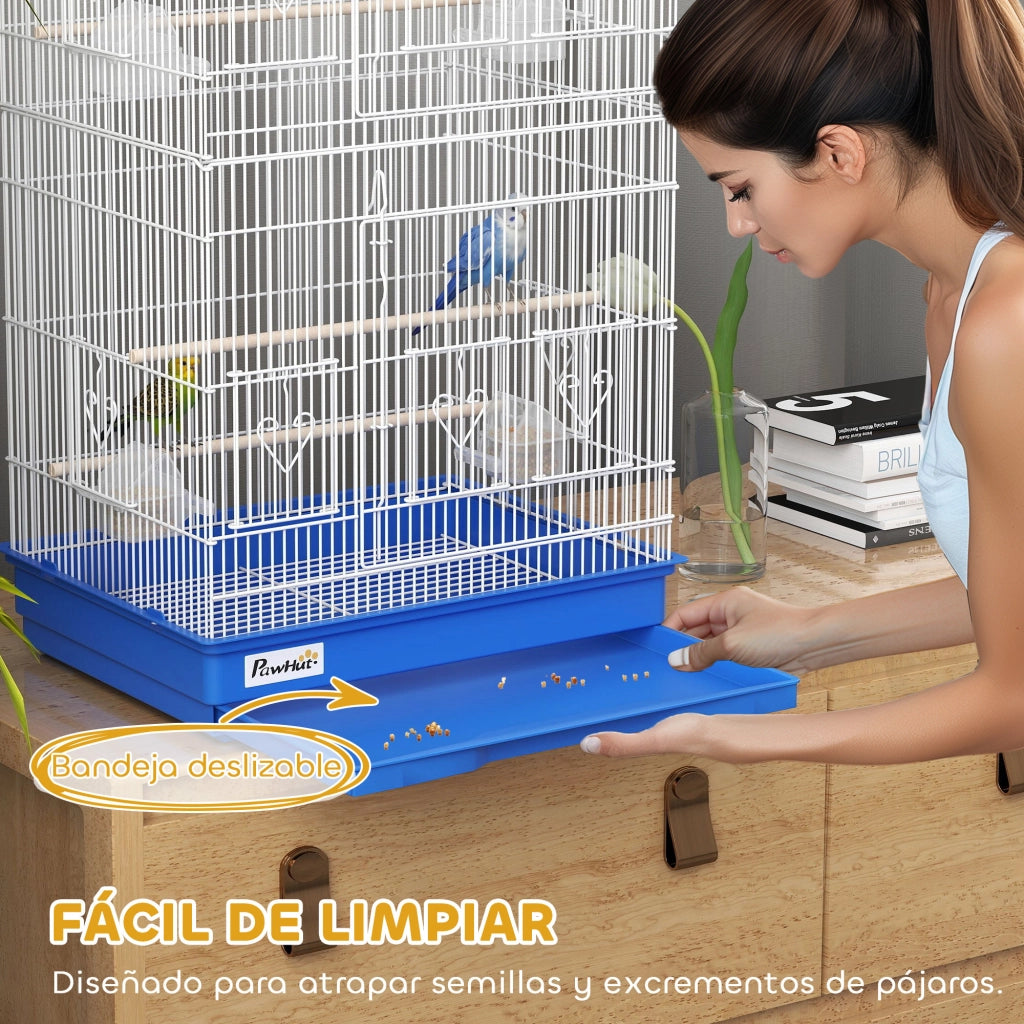 Gabbia per Uccelli ¨C zephmum ¨C 46,5x35,5x92 cm Blu