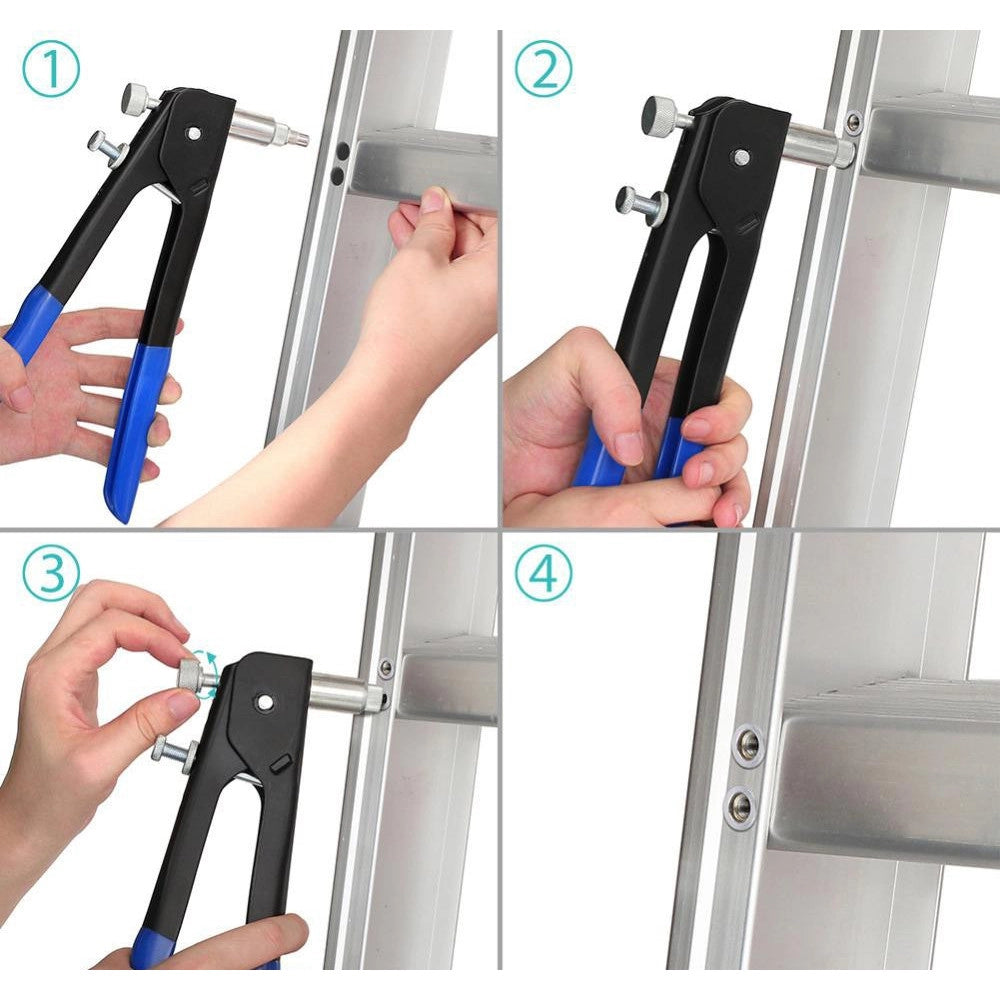 Trade Shop - Kit 86 Pz Rivettatrice Per Inserti Rivetti Filettati Filetti M3 M4 M5 M6 M8 -