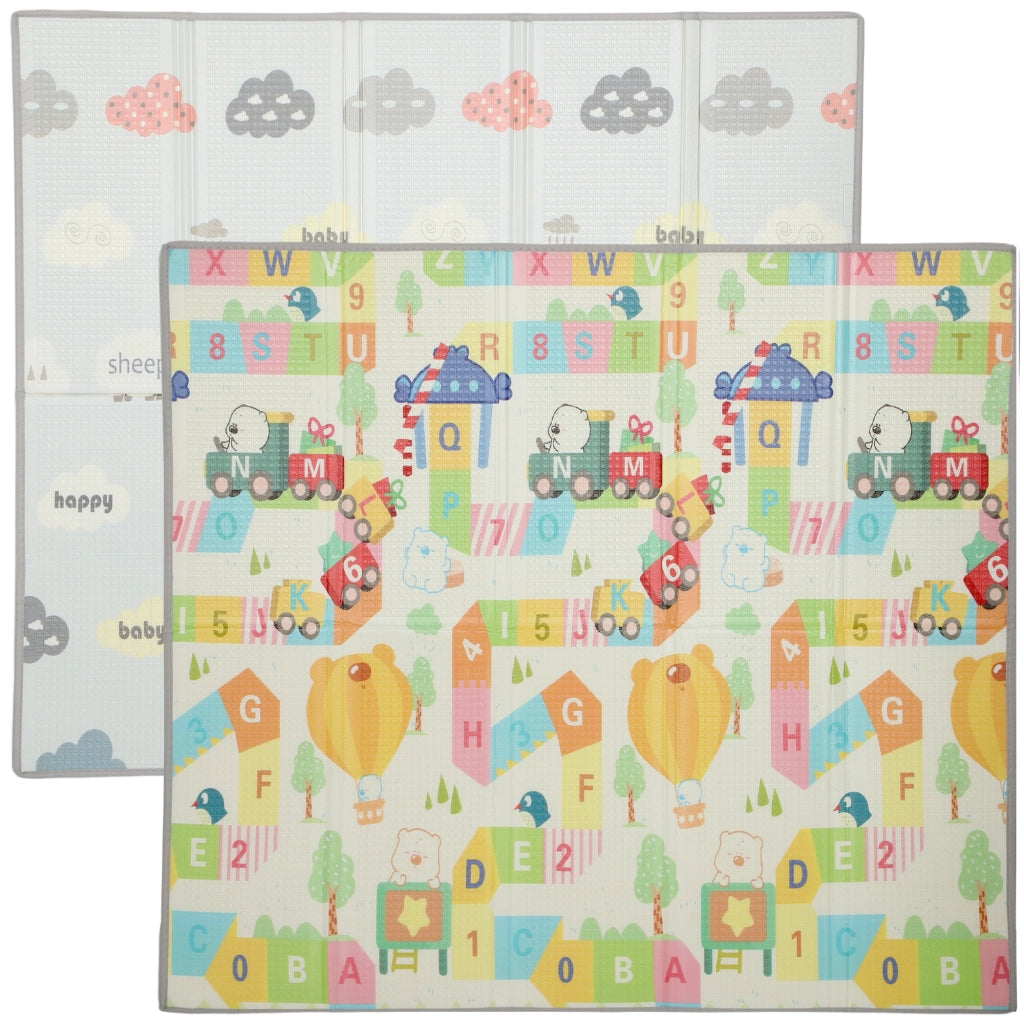Tappeto per Bambini con Lettere dell'Alfabeto e Superficie Impermeabile in XPE Multicolore. 200x180x1.5 cm