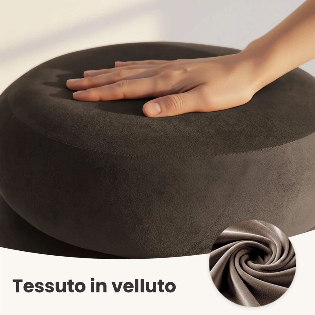 Pouf contenitore cilindrico in velluto 42 cm SNUGGO Bronzo