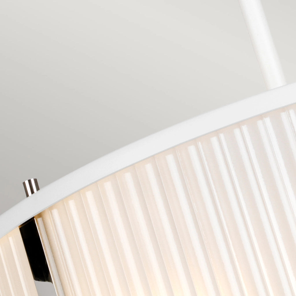 Lampada a sospensione Corona bianca nichel 3xE27 Ø40