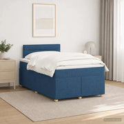 Letto box spring con materasso Blu 120 x 190 cm Tessuto 3452372