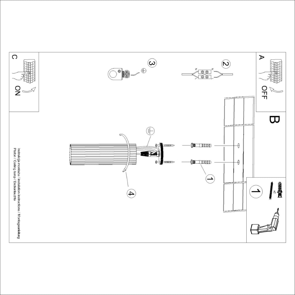 Lampada da soffitto KARBON 20 beige