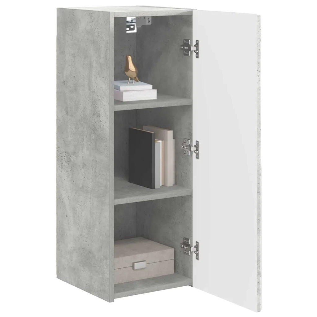 Mobile TV da parete 2 pz-Set di 2 Mobile TV a Muro-Credenza TV Calcestruzzo 30 x 31 x 80 cm