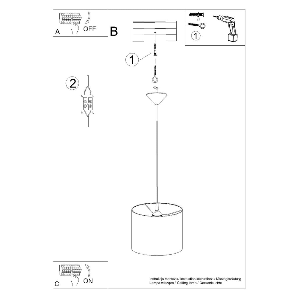 Lampada a sospensione bianca Ø30 Zephyr Pure Lume E27 15W