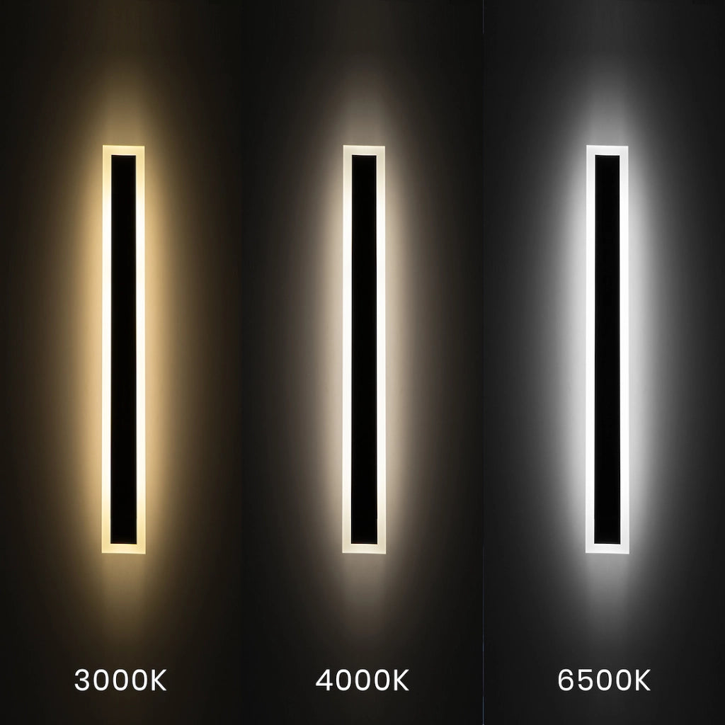 Applique esterna nera 100cm LED 25W CCT IP54 Milagro