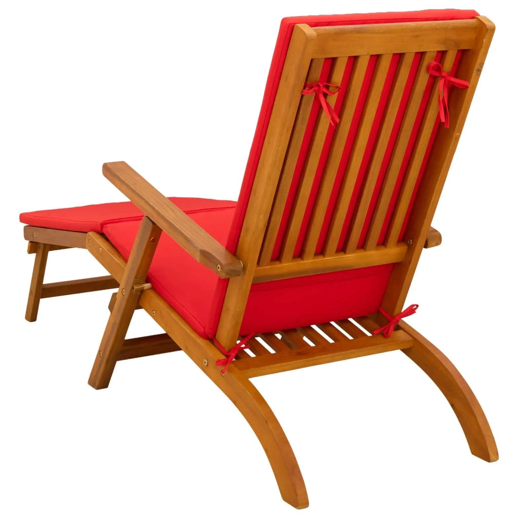 Lettino prendisole reclinabile e pieghevole 2 pcs Rosso 42025011