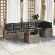 Set Divano da Giardino 7 pcs Grigio Rattan in Polipropilene 3357212