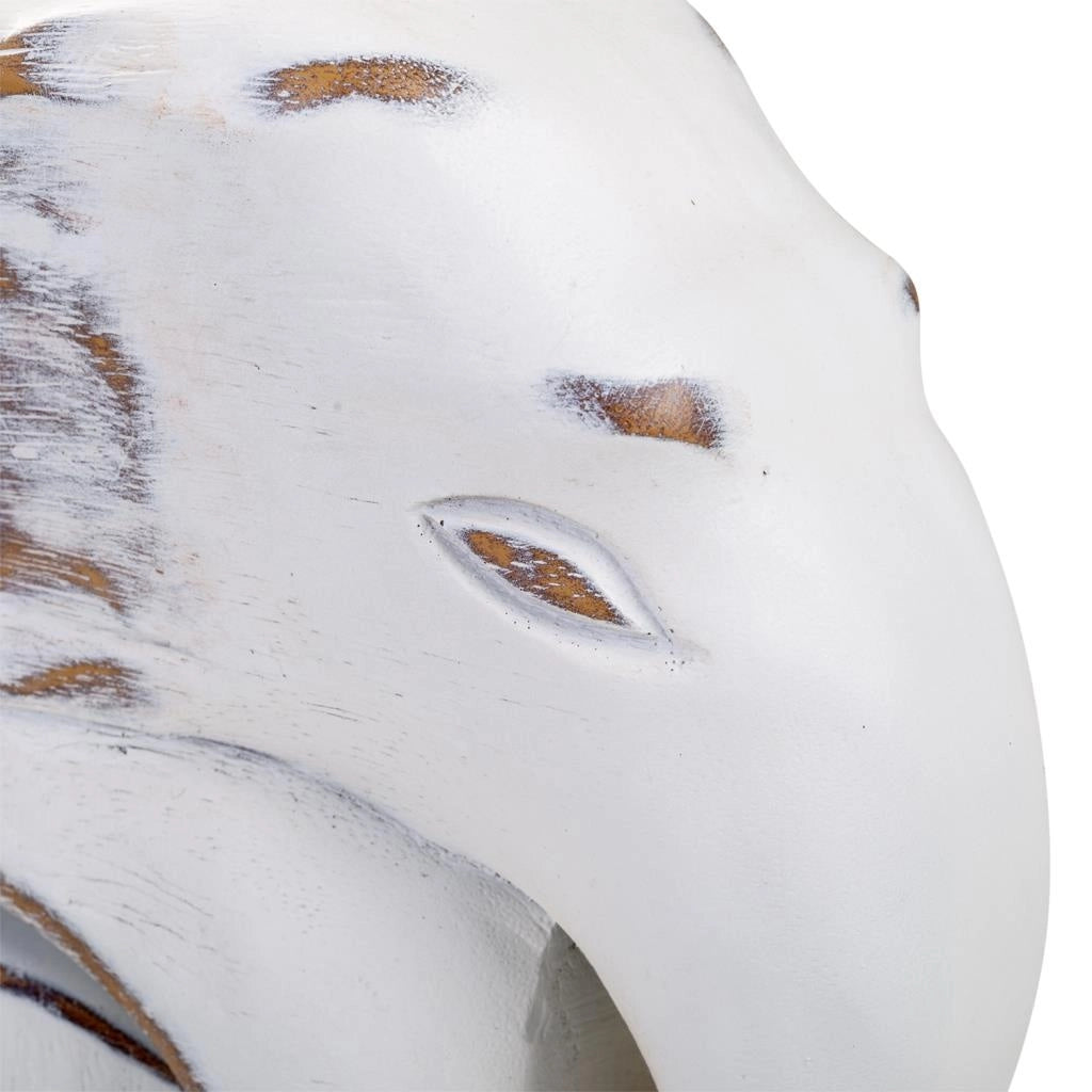 Figura elefante bianco 25,5x8,5x21,5h