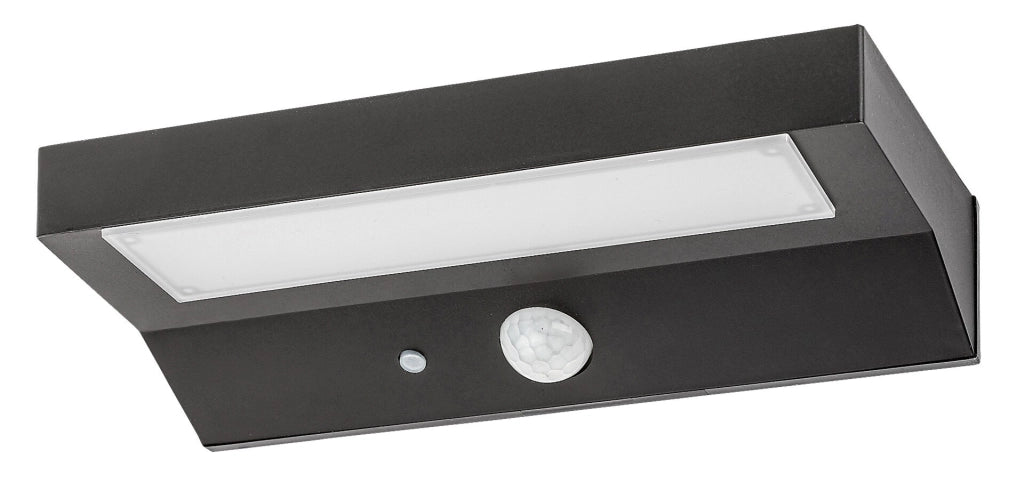 Applique solare esterna LED 6W con sensore Korana nera Rabalux
