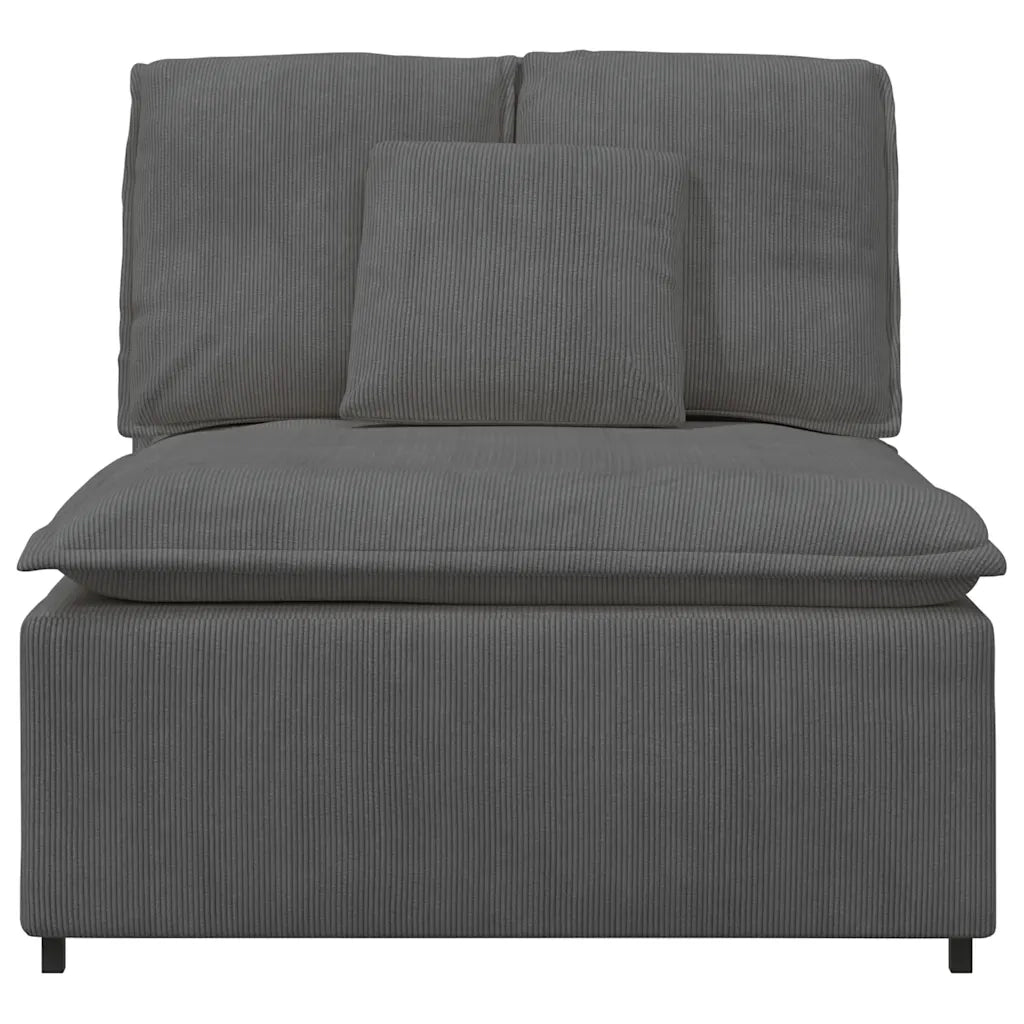 Modulo Centrale Divano Modulare con Cuscini Grigio Scuro 100 cm 4104438