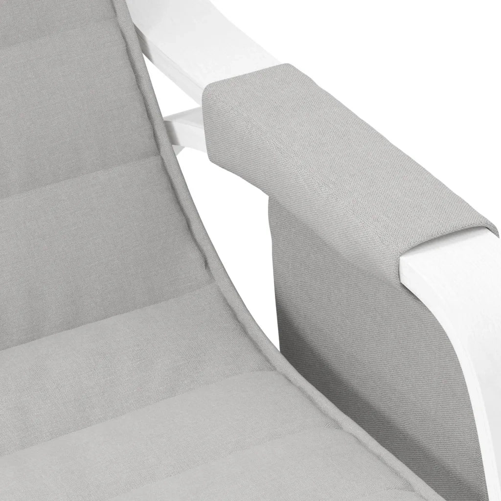Sedia a Dondolo Grigio Chiaro in Tessuto CFW5689372