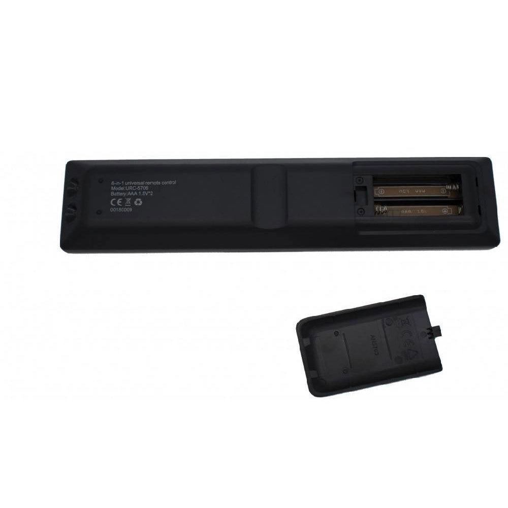 Trade Shop - Telecomando Universale 6 In 1 Programmabile Urc-5706 Per Tv Lcd Led Multifunzione -
