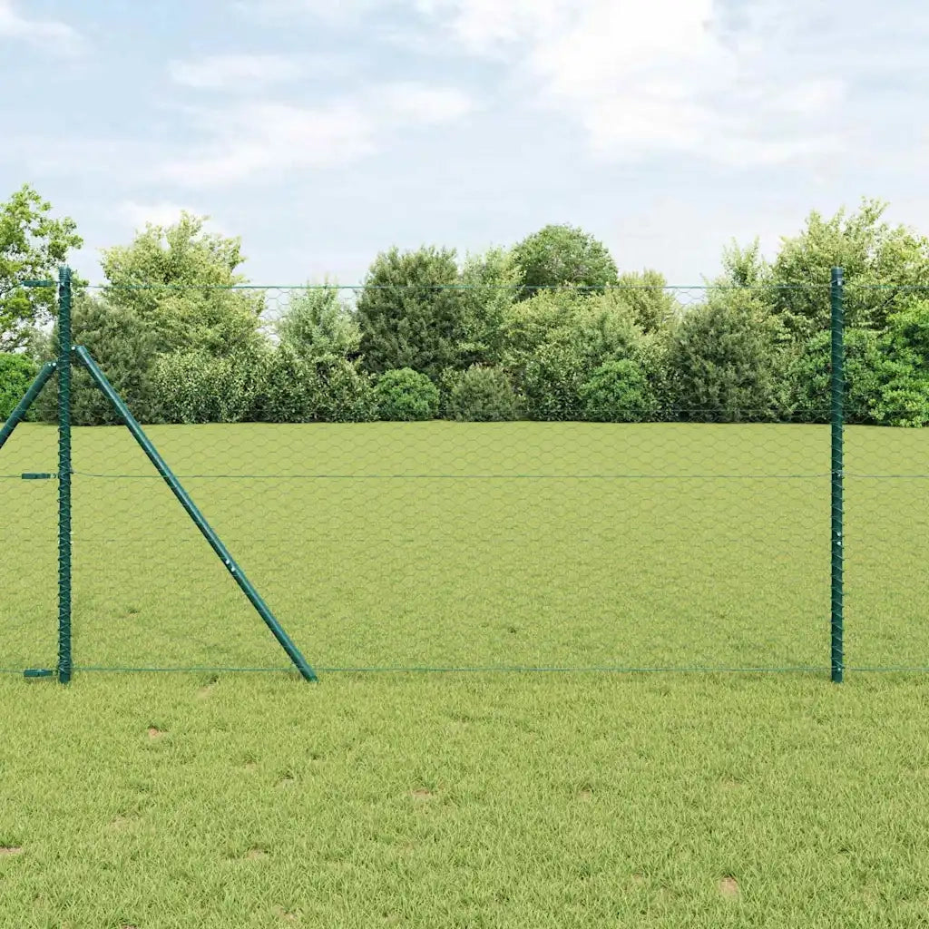 Recinzione da Giardino | Recinzione Esagonale Verde 1,4 x 100 m PVC