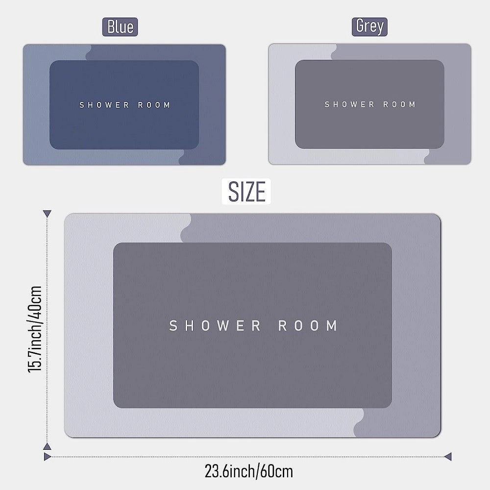 Trade Shop - Tappetino Da Bagno Antiscivolo Assorbente Diatomite Casa Cucina Camera 40x60 Cm -