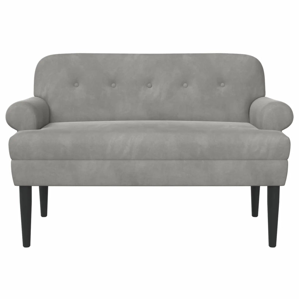 Loveseat con bottoni imbottiti Grigio Chiaro 120 x 66 x 78 cm 42041828