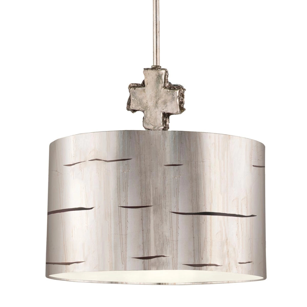 Lampada a sospensione Flambeau Fragment argento E27 Ø38