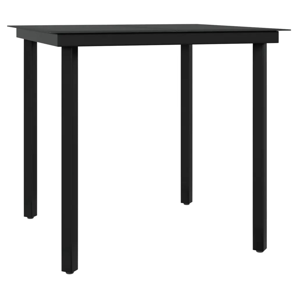 Set da Pranzo da Giardino 5 pz con Cuscini Nero 3099330