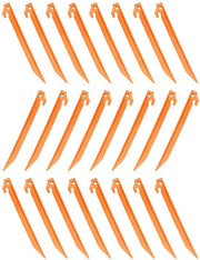Set di pali per tenda da 24 pezzi, 230 mm, in plastica, robusti e antiscivolo, per uso esterno e camping