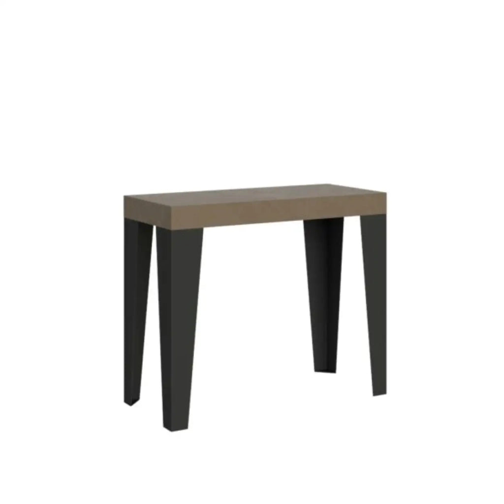 Consolle allungabile 90x40/196 cm Flame Small tortora gambe antracite