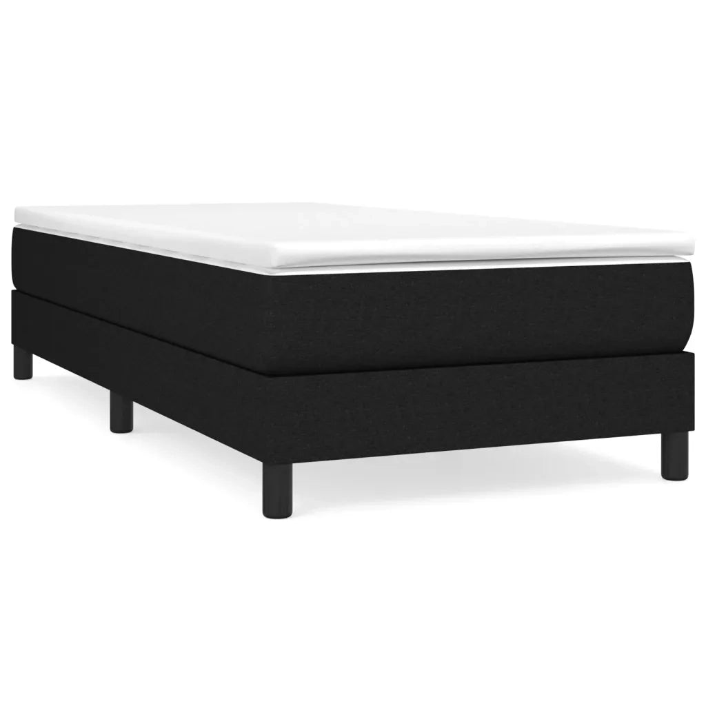 Giroletto a Molle con Materasso-Struttura Letto Nero 80x200 cm inTessuto 282092