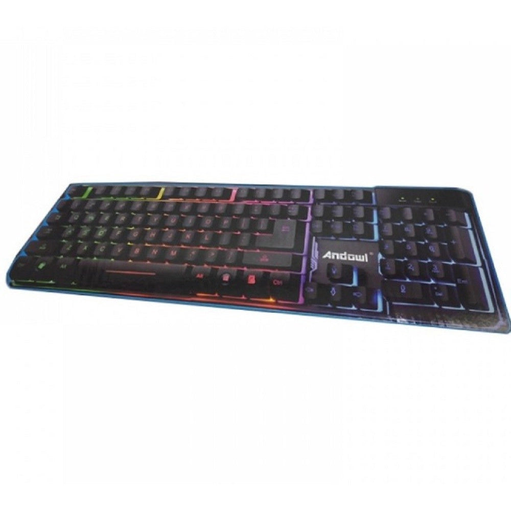 Trade Shop - Tastiera Da Gioco Cablata Retroilluminata A Led Multicolore Ergonomica Q801-rgb -