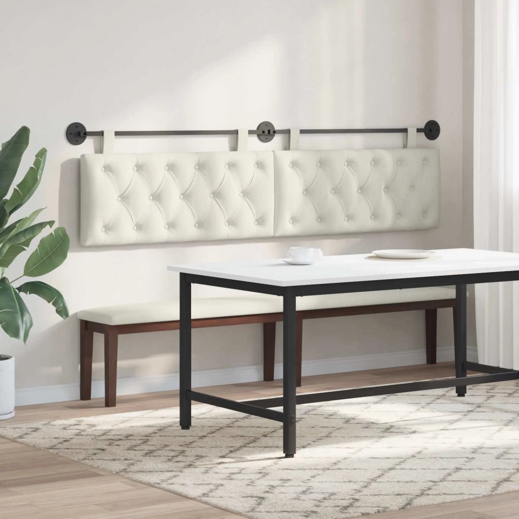 Testiera | Testata sospesa Con luce LED Crema Velluto