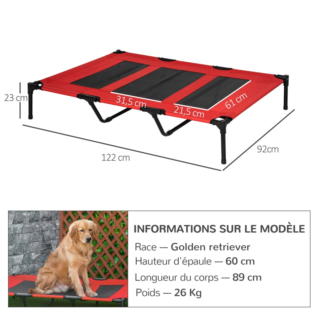 Letto per Animali ¨C Minimal ¨C Rosso 122x92x23 cm
