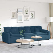 Divano Modulare con Cuscini Blu 3321098
