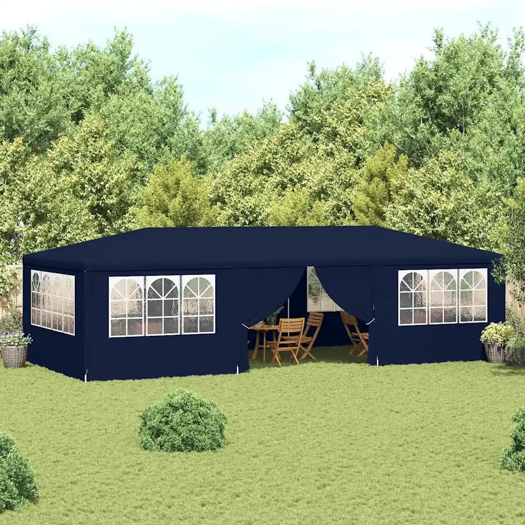 Gazebo Professionale con Pareti 4x9 m Blu 90 g/m²