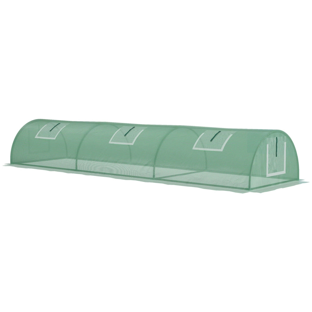 Serra da Giardino con Finestrelle ¨C Minimal ¨C Verde Acciaio 300x80x45 cm